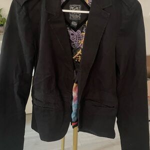 Lucky brand Black Women's Blazer with Colorful Lining